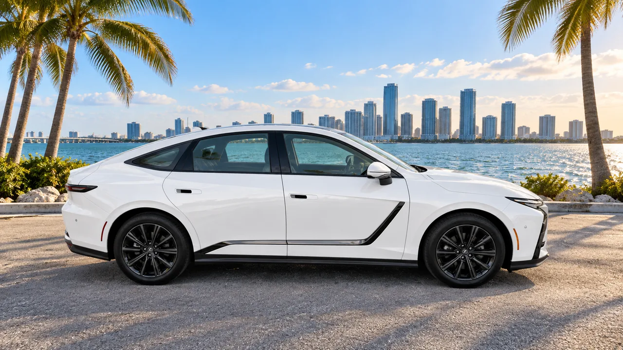 Мой белый Lexus для индивидуальных занятий — вид сбоку